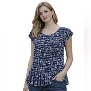 Banana Republic Blue Ruffled Blouse size S